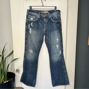 BIG STAR Mens Orion Slim Bootcut Jeans Size 34R
